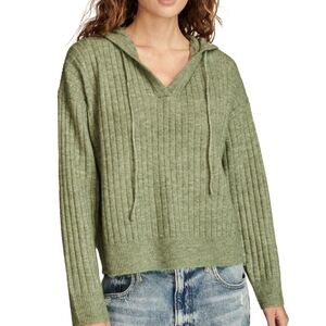 Lucky Brand Olive Ribbed Sweater Cropped Size XL